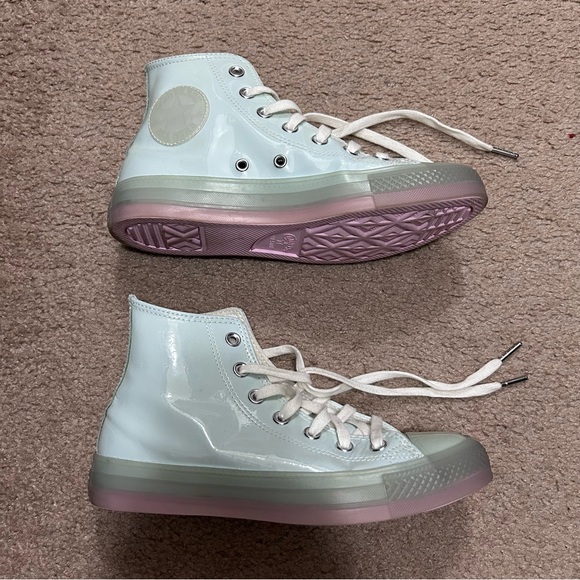 Converse Chuck Taylor All Star Unisex Teal & Pink High Top Sneakers - Picture 5 of 8
